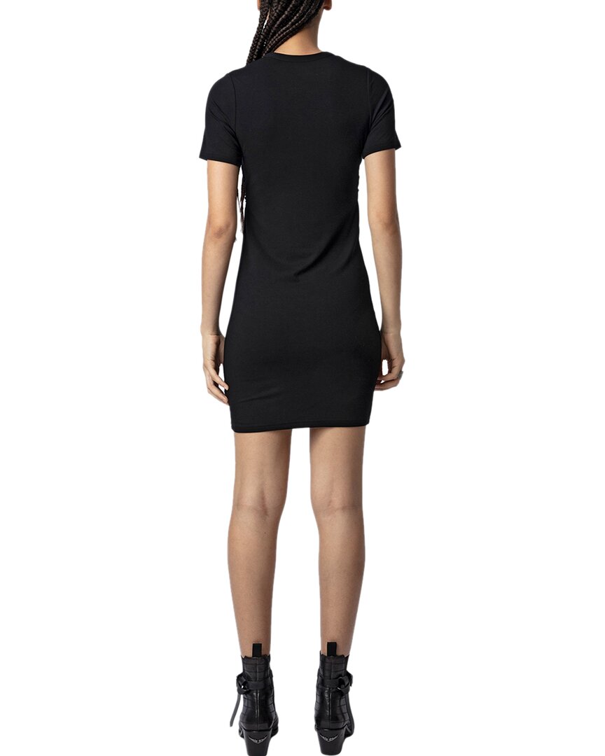 mini dress with feather hem Mac Duggal - Trapeze Feather Trim Mini Dress