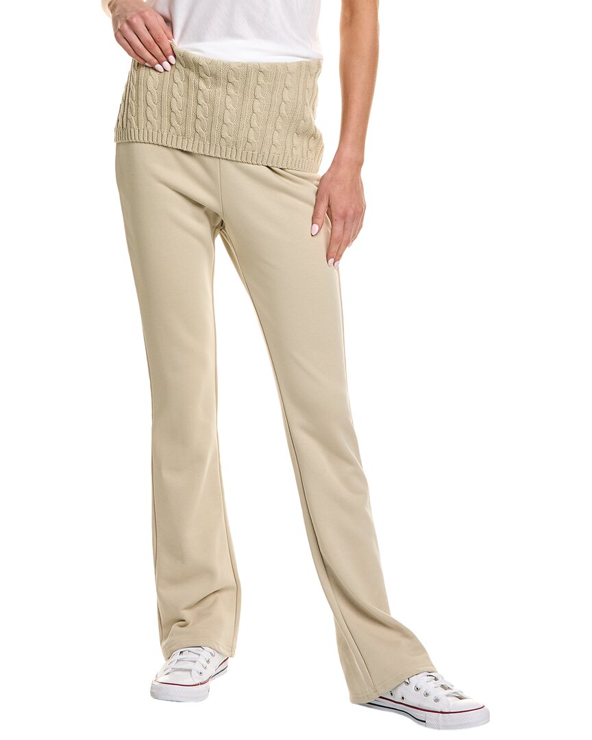 Weworewhat Cable Knit Roll Over Pant Brown Multi