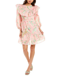 Beulah Belted Mini Dress Pink Regular 4 (S)