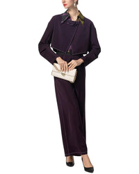 Burryco Jacket, Vest & Pant Set Purple 2