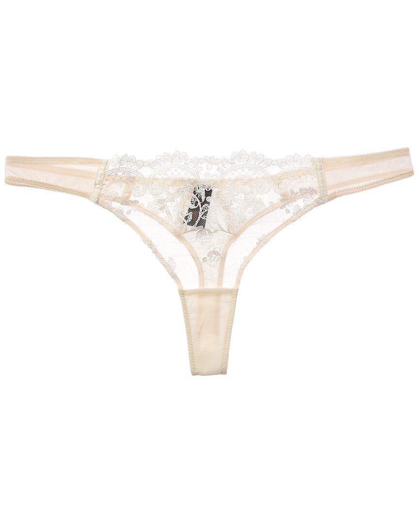 Kiki De Montparnasse Juliette Silk-Trim Thong