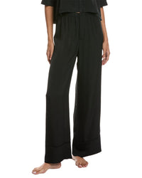 Barefoot Dreams Washed Satin Piped Wide Leg Pant