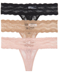 b.tempt'd by Wacoal B.Tempt'd By Wacoal Lace Kiss Thong Panty Pack