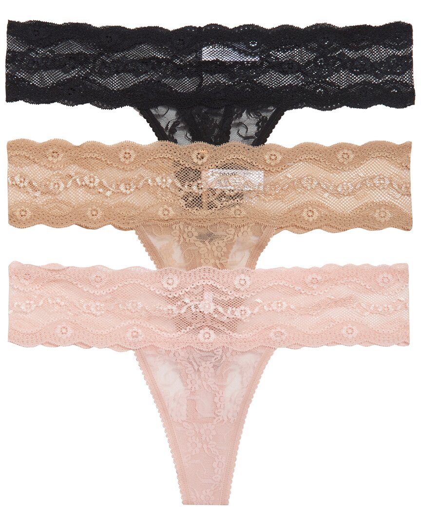 b.tempt'd by Wacoal B.Tempt'd By Wacoal Lace Kiss Thong Panty Pack