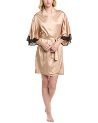 Natori Peony Glamour Robe Regular 4 (S) Brown Multi