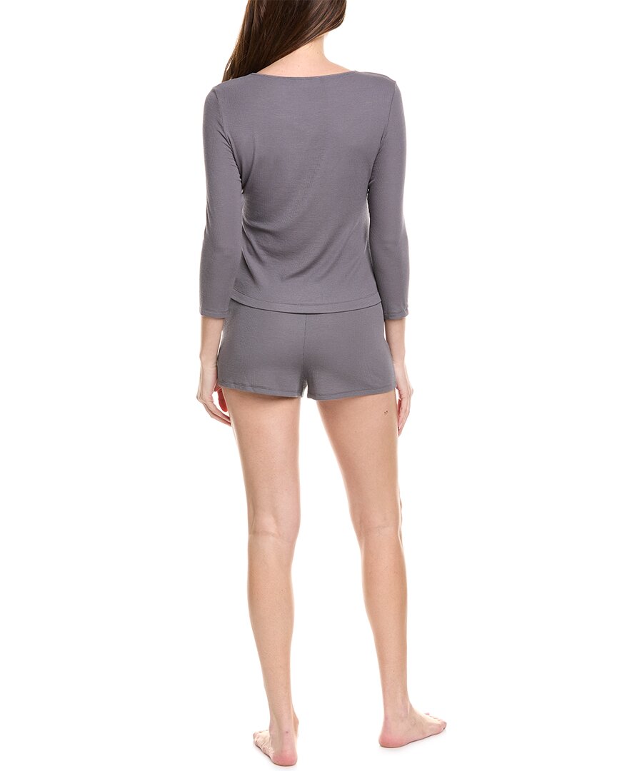 Natori 2Pc Rib Essential Pajama Set