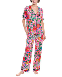 Room Service 2Pc Dakota Pajama Shirt & Pant Set Pink