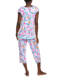 Ellen Tracy 2Pc Cropped Pant & Top Pajama Set
