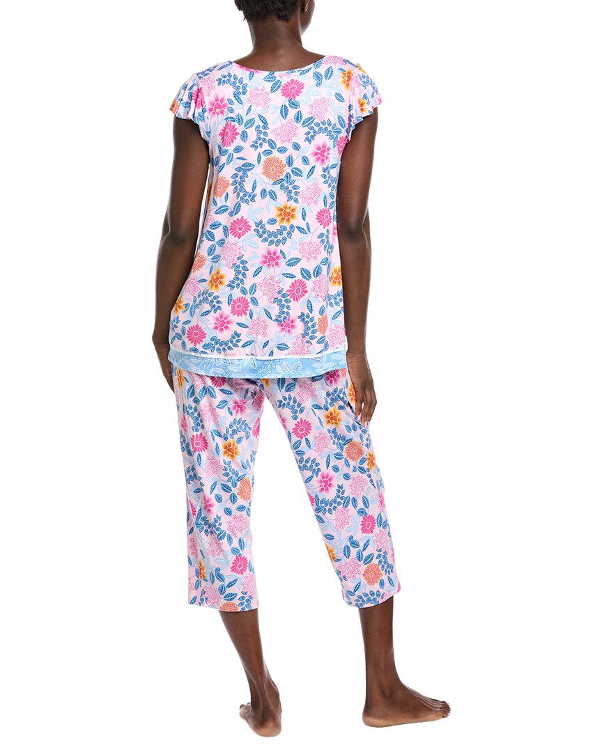 Ellen Tracy 2Pc Cropped Pant & Top Pajama Set
