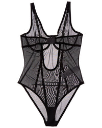 Wolford Wolford Bonded To Tulle Underwire Shaping Bodysuit
