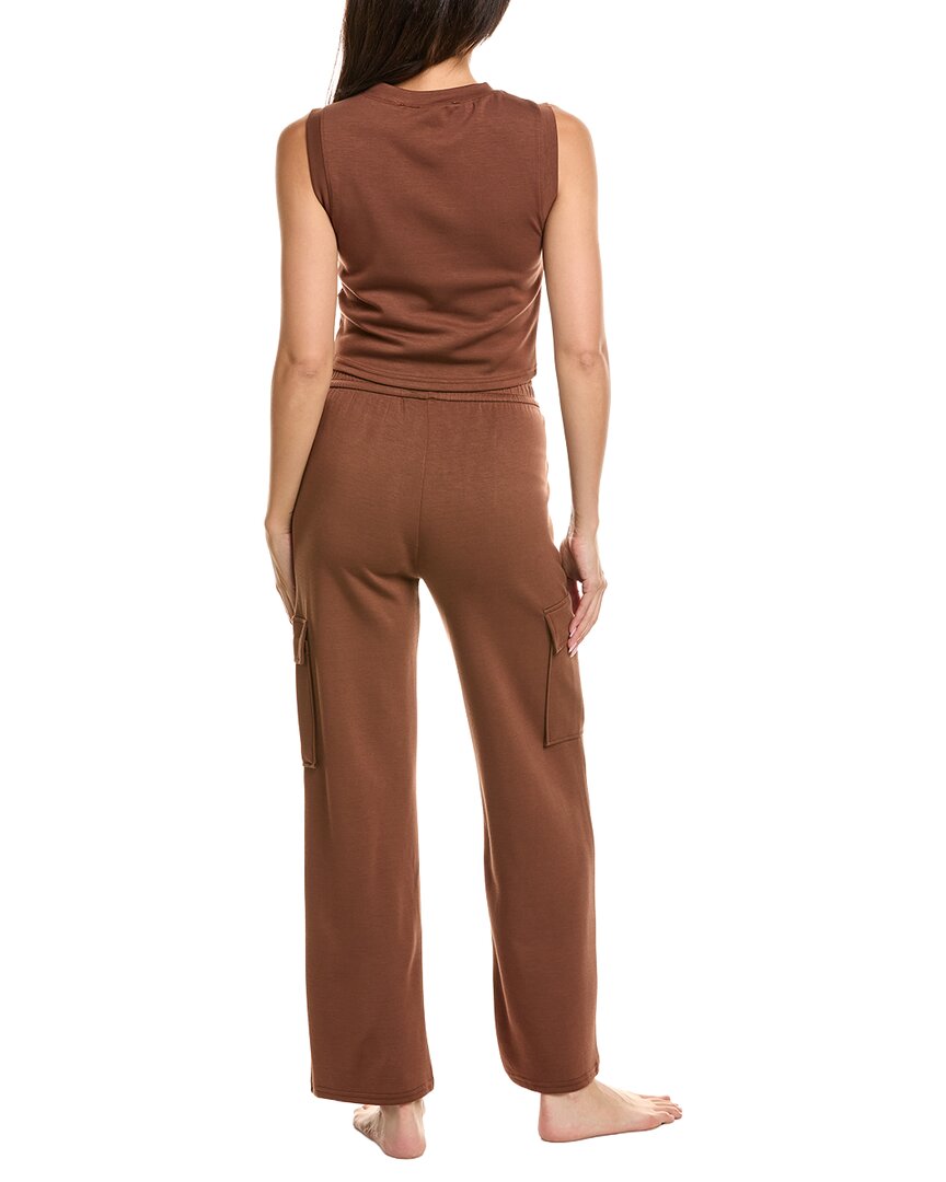 MARION Marion 2Pc Air Scuba Crop Tank & Cargo Pant Lounge Set