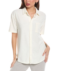 Barefoot Dreams Cozyterry Button-Down Shirt