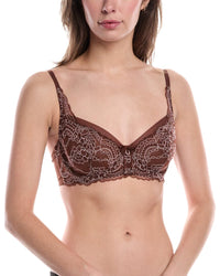 Skarlett Blue Minx Balconette Bra Brown Multi