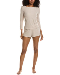 Natori 2Pc Rib Essential Pajama Set