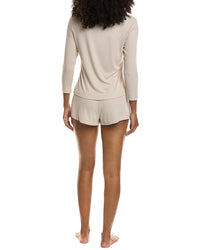 Natori 2Pc Rib Essential Pajama Set