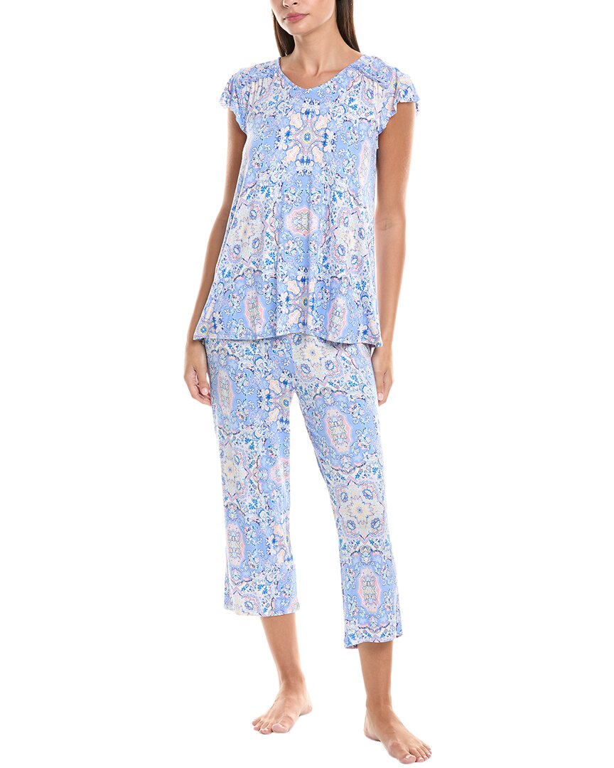 Ellen Tracy 2Pc Top & Pant Pajama Set