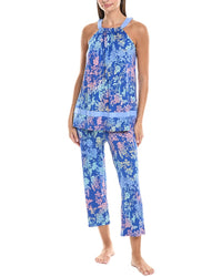 Ellen Tracy 2Pc Top & Pant Pajama Set