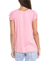 Ellen Tracy 2Pc Top & Short Pajama Set