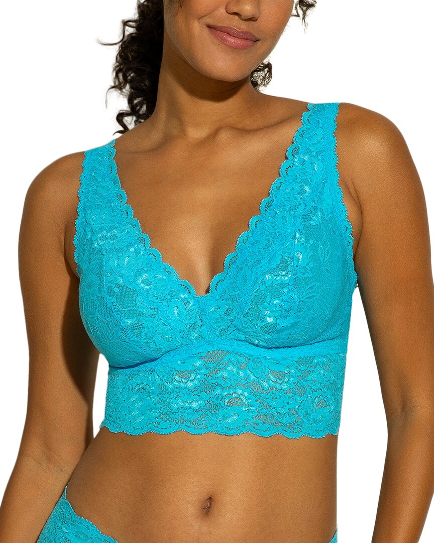 Cosabella Never Say Never Plunge Longline Bralette Blue