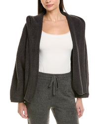 Barefoot Dreams Cozychic Chevron Rib Cardigan Grey Multi