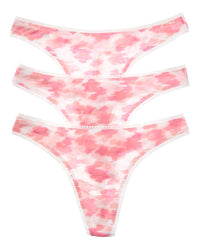 Ongossamer 3Pk Multi Mesh Print Thong