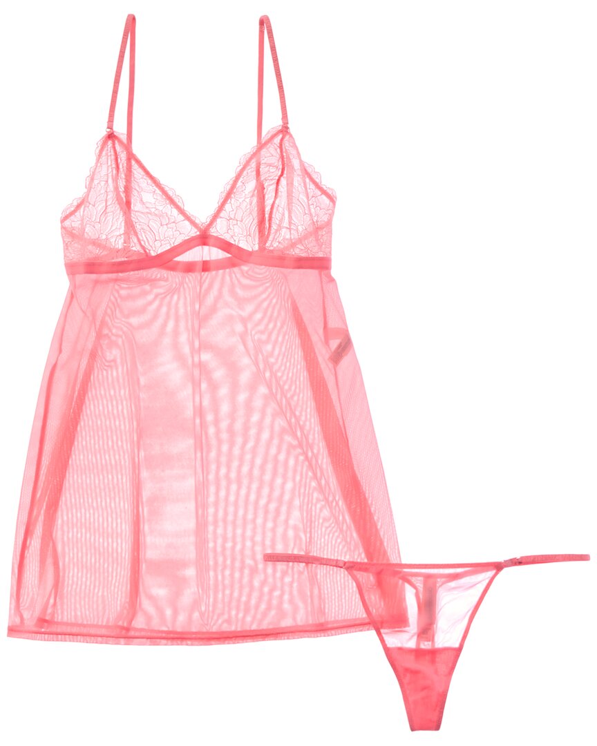 Ongossamer Luxe Lace Chemise & String Thong Set