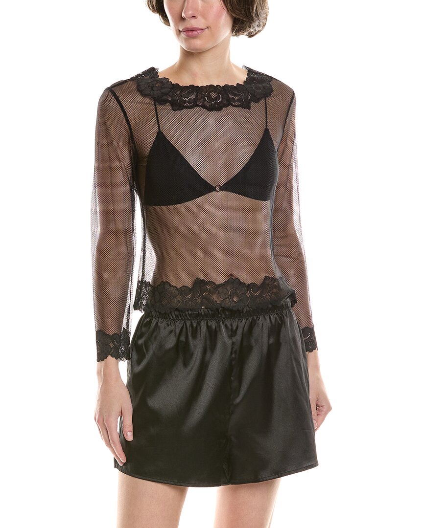 Natori Mesh Top Black