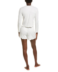 Sugar 2Pc Short Sleeve Notch Collar Top & Short Set
