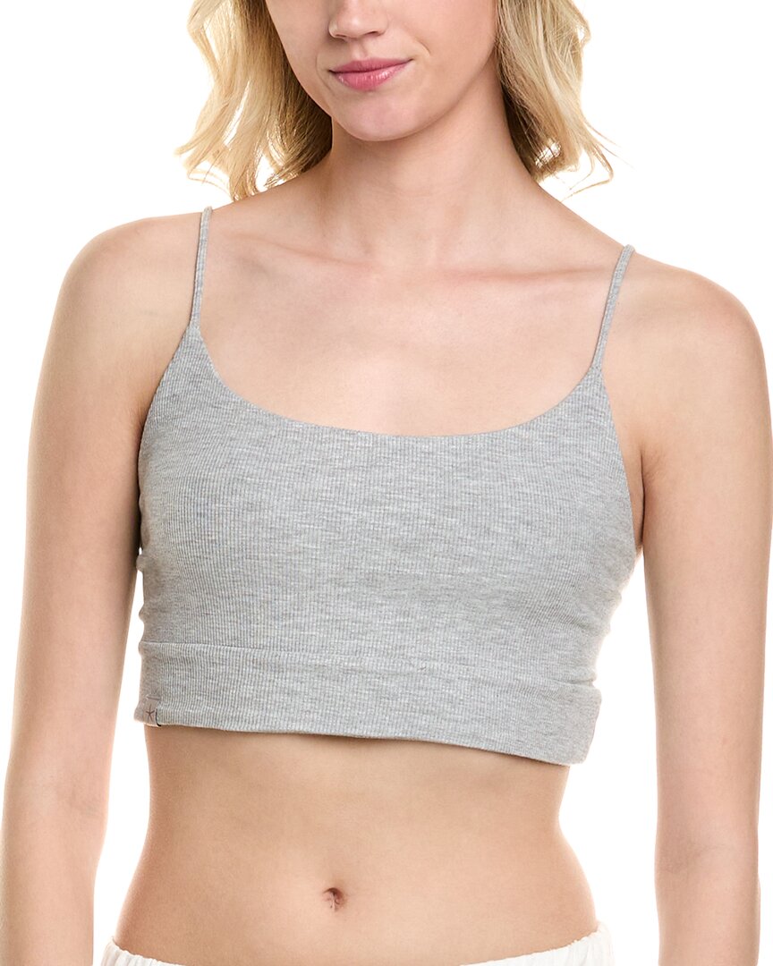 Barefoot Dreams Barefoot Dreams Womens  Malibu Collection Ultra Soft Rib Bralette, M, Grey