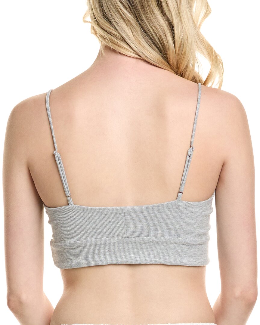 Barefoot Dreams Barefoot Dreams Womens  Malibu Collection Ultra Soft Rib Bralette, M, Grey