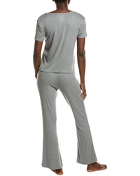 Bebe Bebe Womens  2Pc Top & Pant Set, L, Grey