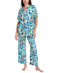 N Natori 2Pc Fusion Fans Challis Pajama Set