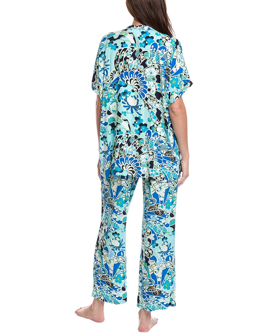 N Natori 2Pc Fusion Fans Challis Pajama Set