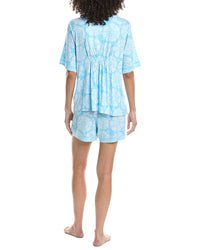 Ellen Tracy 2Pc Pajama Top & Short Set