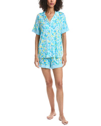 Ellen Tracy Ellen Tracy 2Pc Notch Collar Top & Short Pajama Set