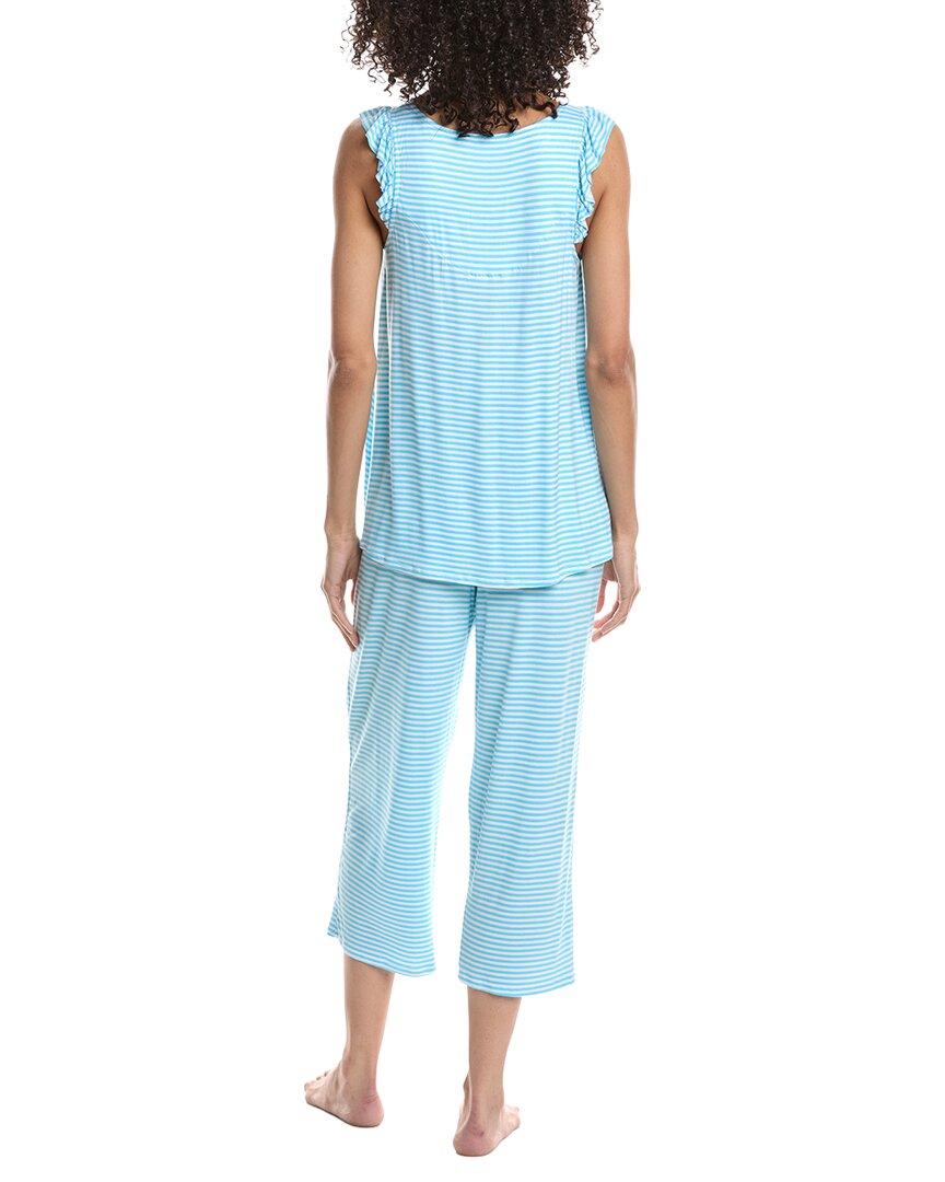 Ellen Tracy 2Pc Top & Cropped Pant Pajama Set