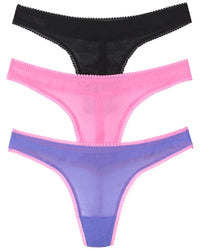 On Gossamer 3Pk Gossamer Mesh Hip G Thong Underwear