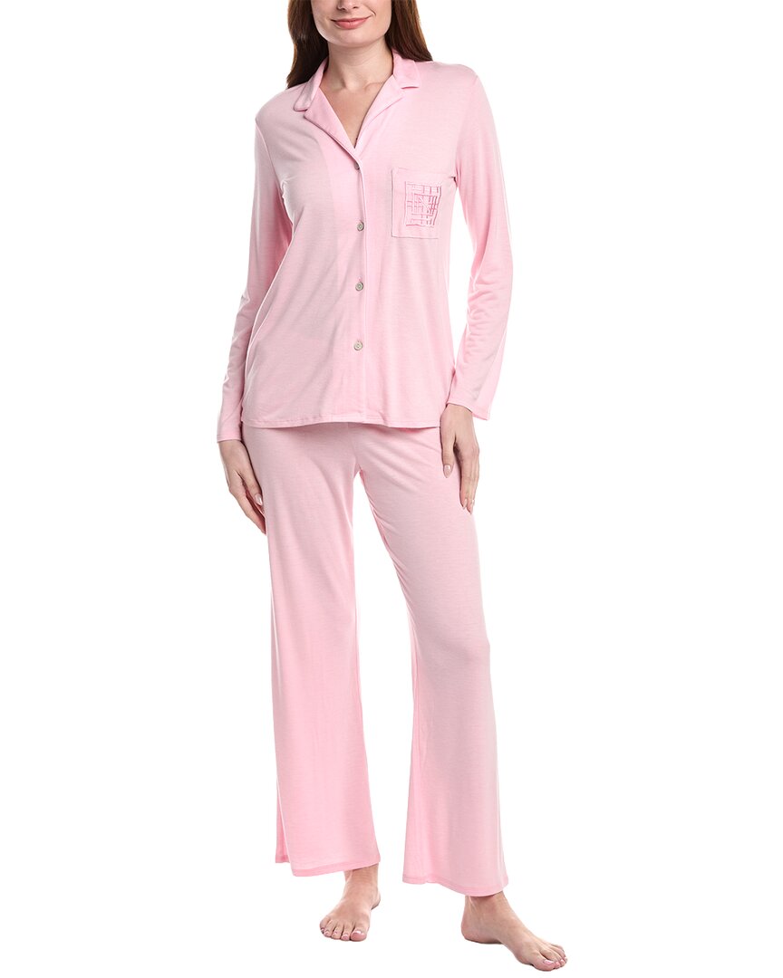 Natori Embroidered Shangri La Notch Pj Set