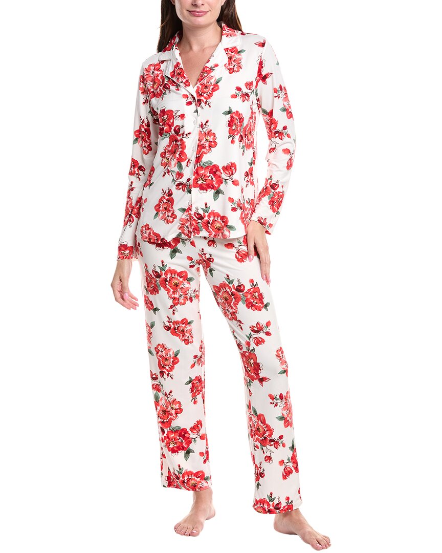 Carole Hochman 2Pc Pajama Pant & Top Set White