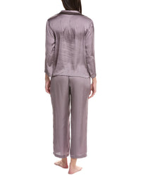 Natori 2Pc Ashley Washed Satin Icon Notch Pajama Set