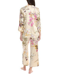 N Natori 2Pc Sakura Satin Pajama Set