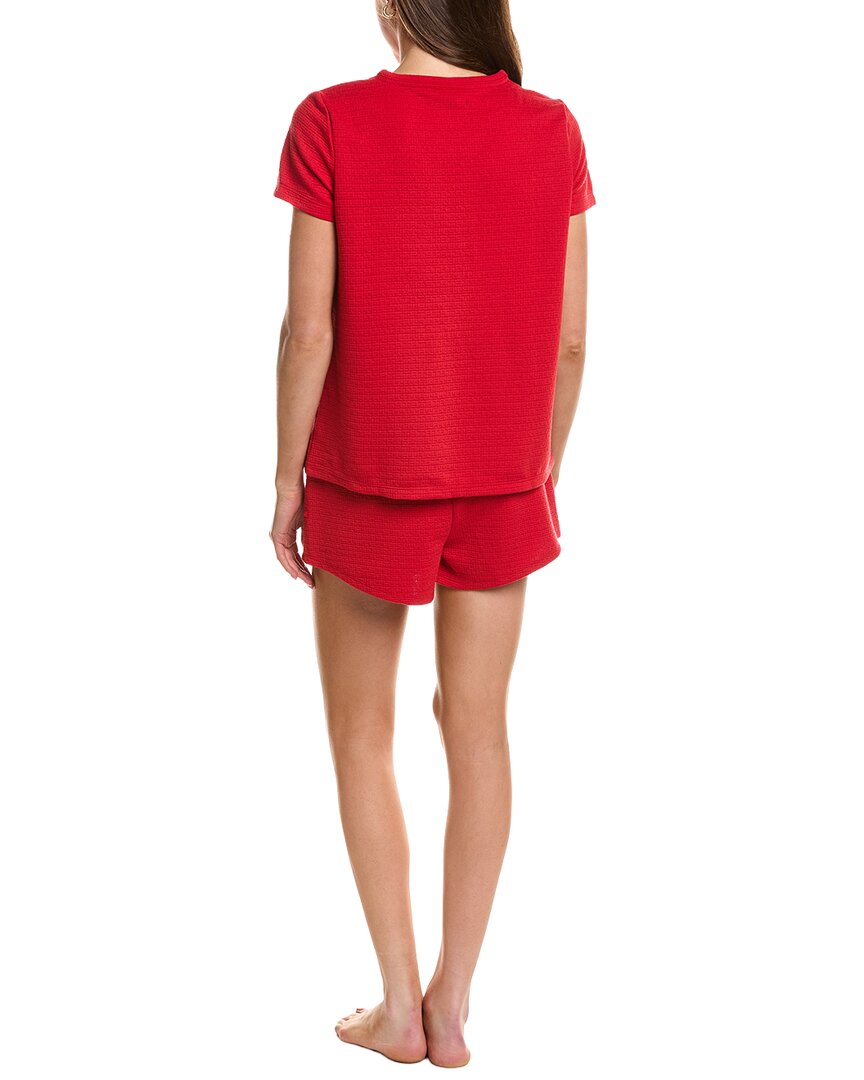 Tommy Hilfiger 2Pc Jacquard Missy Henley Shirt & Short Set