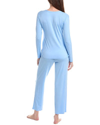 Natori 2Pc Feathers Essentials Pajama Pant Set