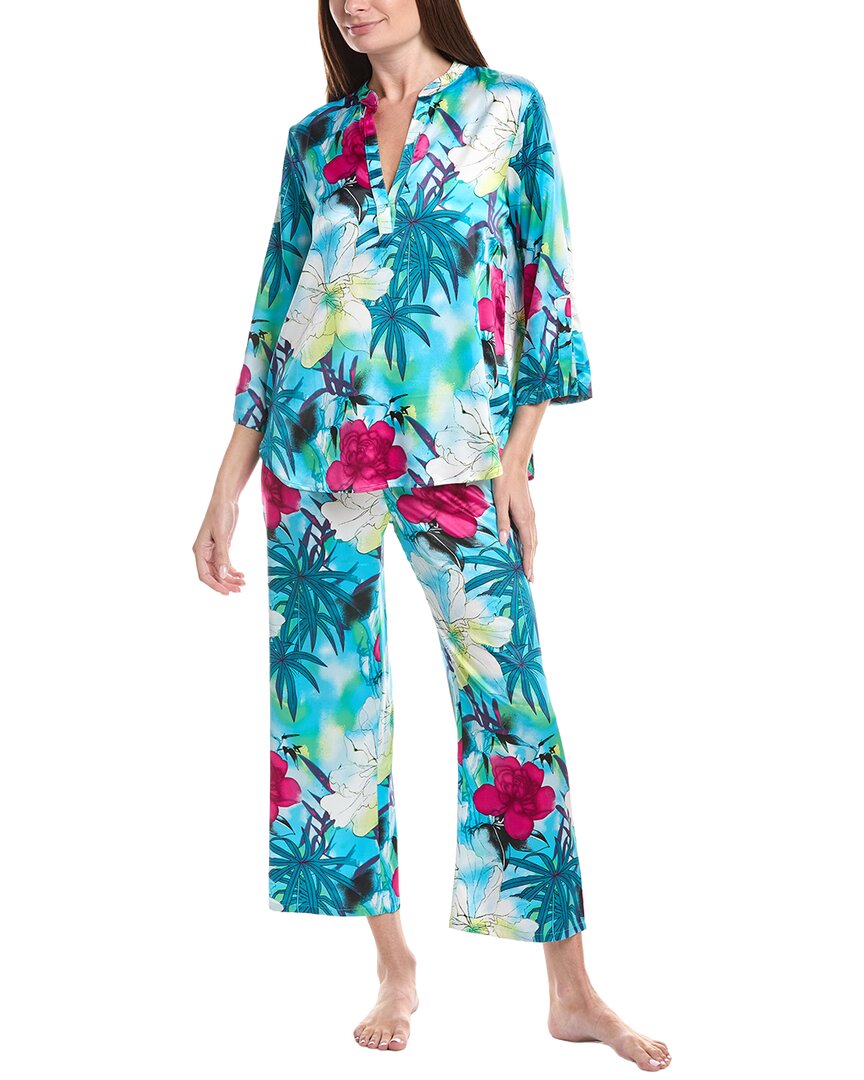 N Natori 2Pc Viva Printed Satin Pajama Set