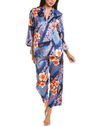 N Natori N Natori 2Pc Magnolia Printed Satin Pajama Set