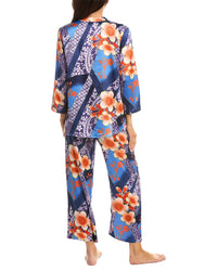 N Natori N Natori 2Pc Magnolia Printed Satin Pajama Set