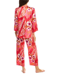 N Natori N Natori 2Pc Magnolia Printed Satin Pajama Set