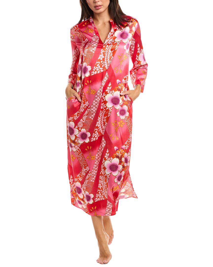N Natori N Natori Magnolia Printed Satin Night Gown
