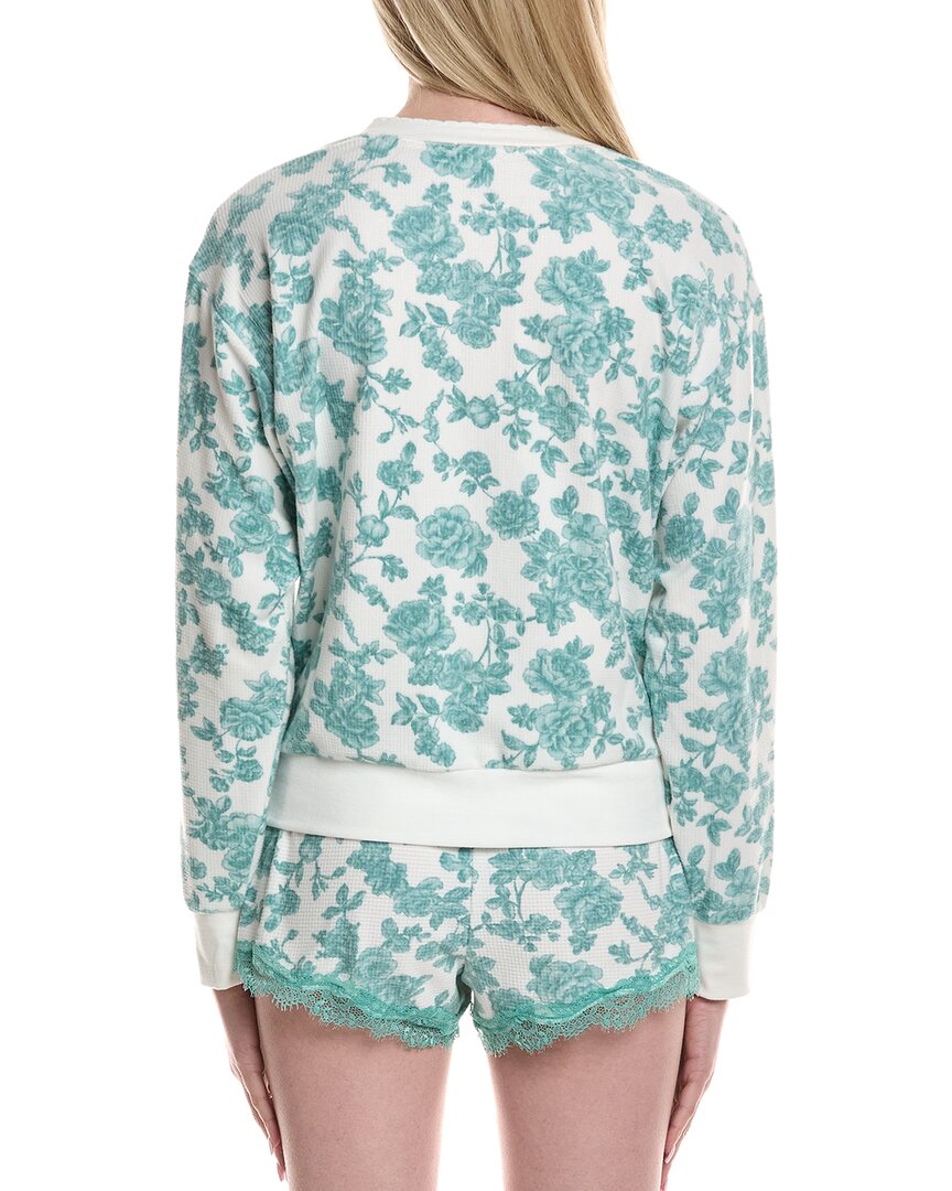 Pj Salvage Lacey Jade Waffle-Knit Top