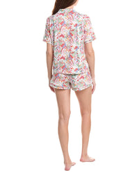 Vera Bradley 2Pc Notch Collar Top & Short Set